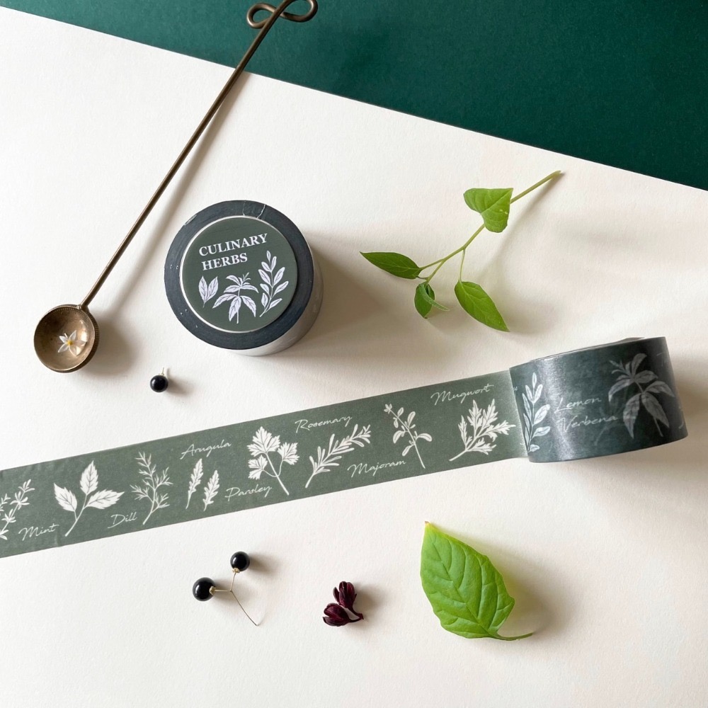 漫步植物園系列 - 草木花果紙膠帶(兩種款式)(寬2.5cmx長5m)-規格圖3