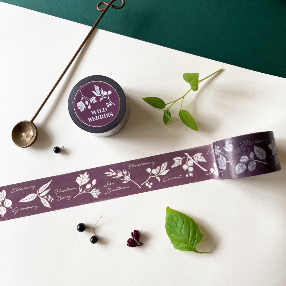 漫步植物園系列 - 草木花果紙膠帶(兩種款式)(寬2.5cmx長5m)-規格圖3