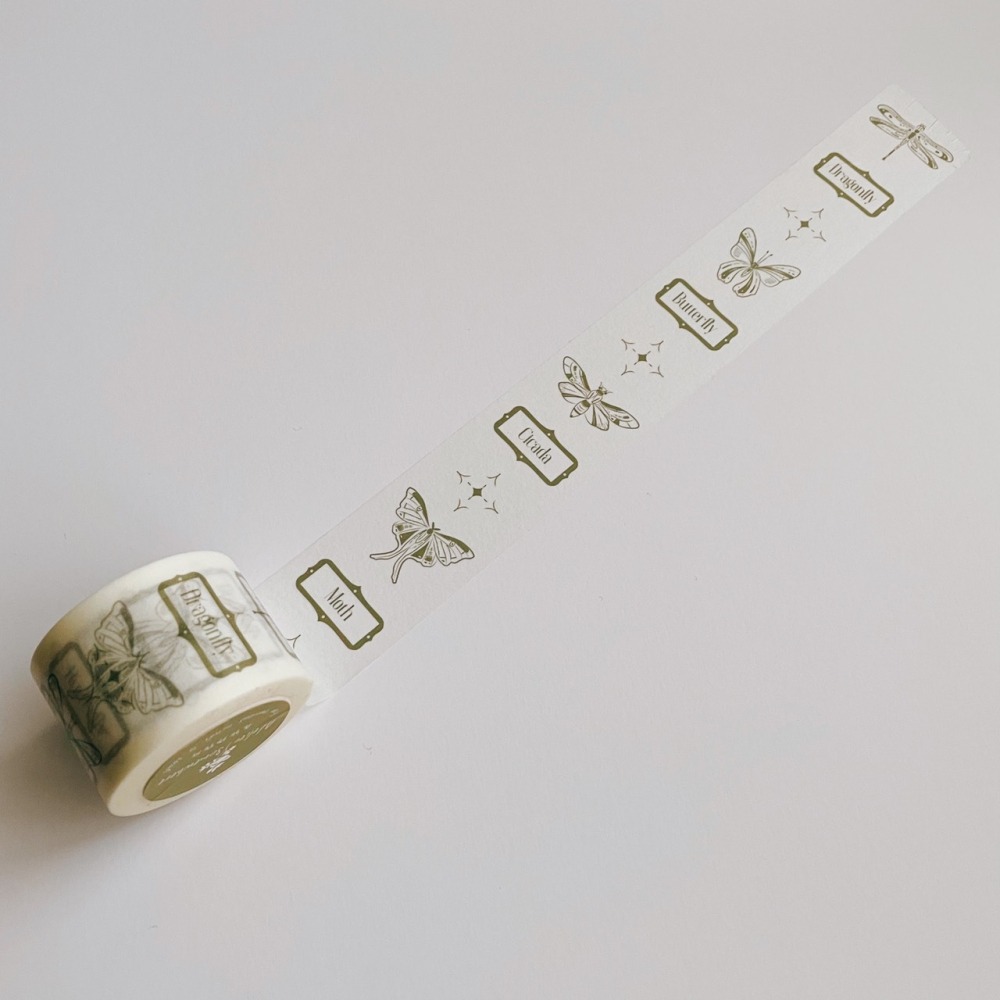 奇幻標本室系列 - 古典昆蟲紙膠帶(寬3cmx長10m)-細節圖2