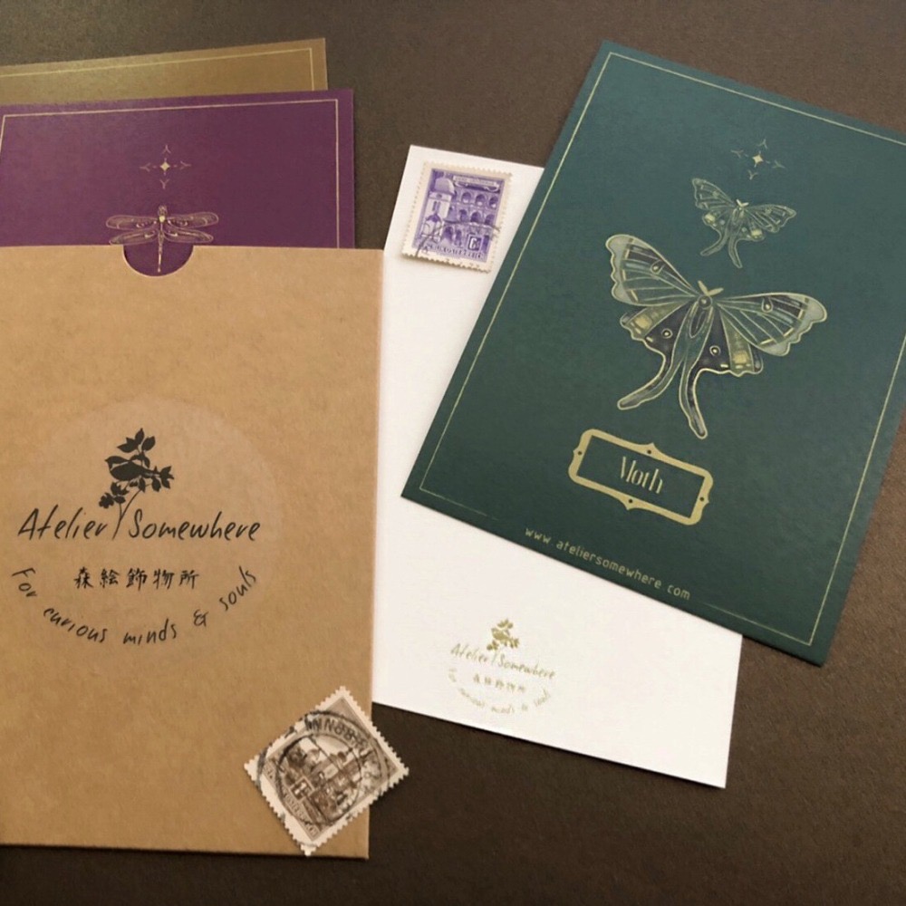 奇幻標本室系列 / 昆蟲明信片萬用卡(一套四張)-細節圖3