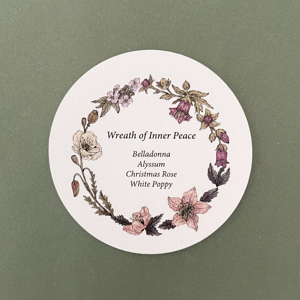 漫步植物園系列 - 花圈便箋吊卡組(12張不同款)(可當杯墊)-規格圖7