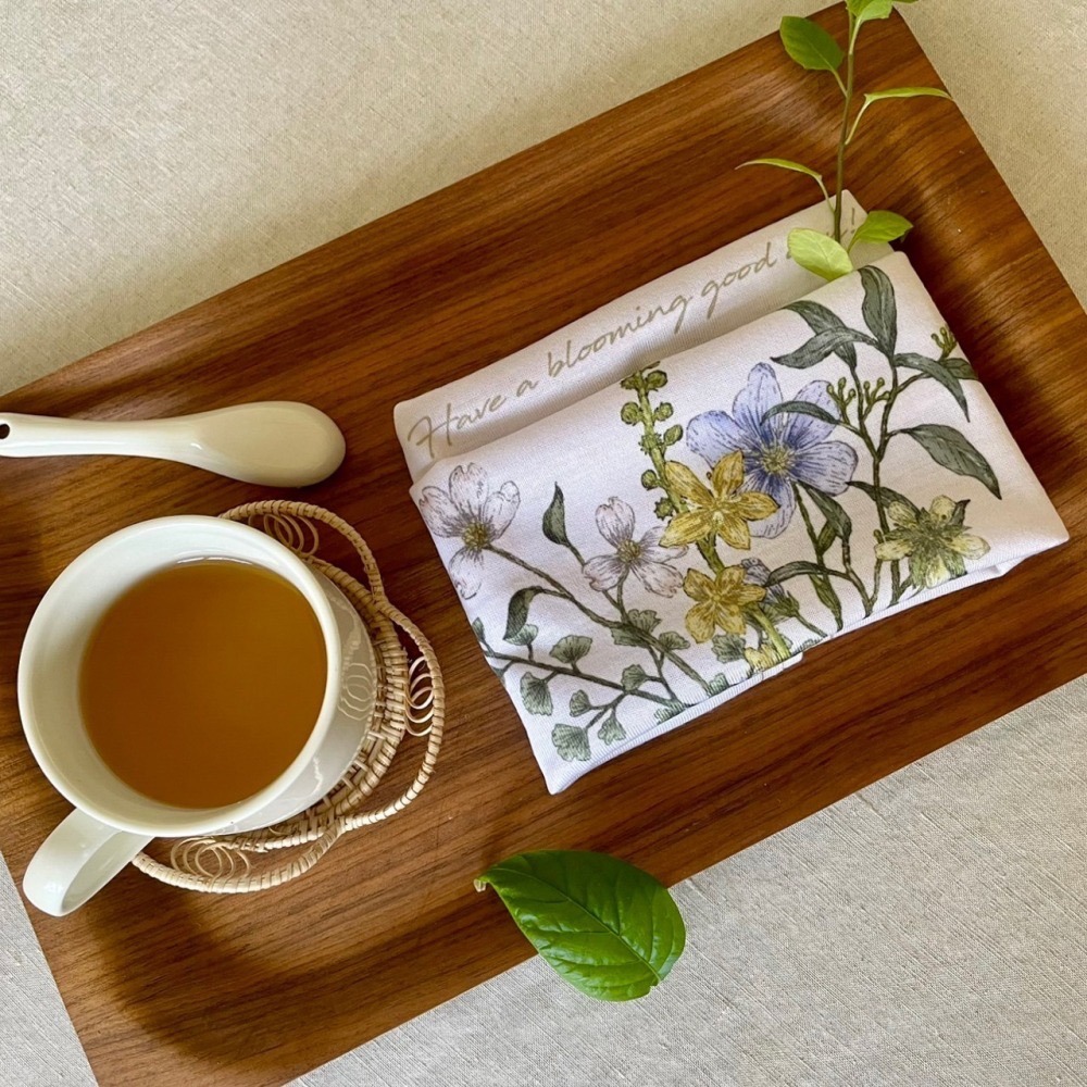 漫步植物園系列 / 鄉村風萬用小方巾 - 日常花景款-細節圖2