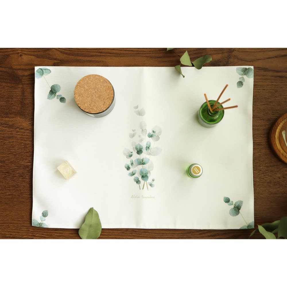 漫步植物園系列 - 花草餐桌墊(尤加利款)-細節圖3