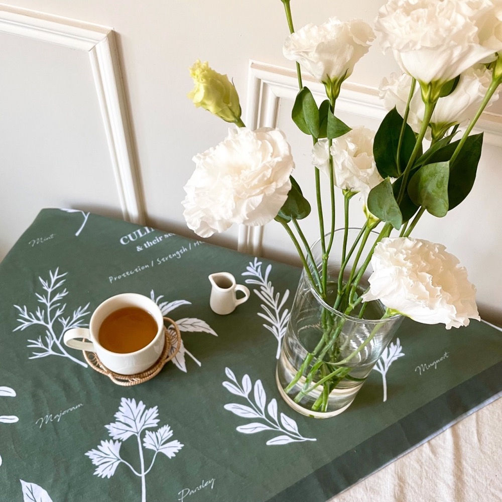 漫步植物園系列 - 自然風萬用大方巾 (香草植物款)-細節圖3