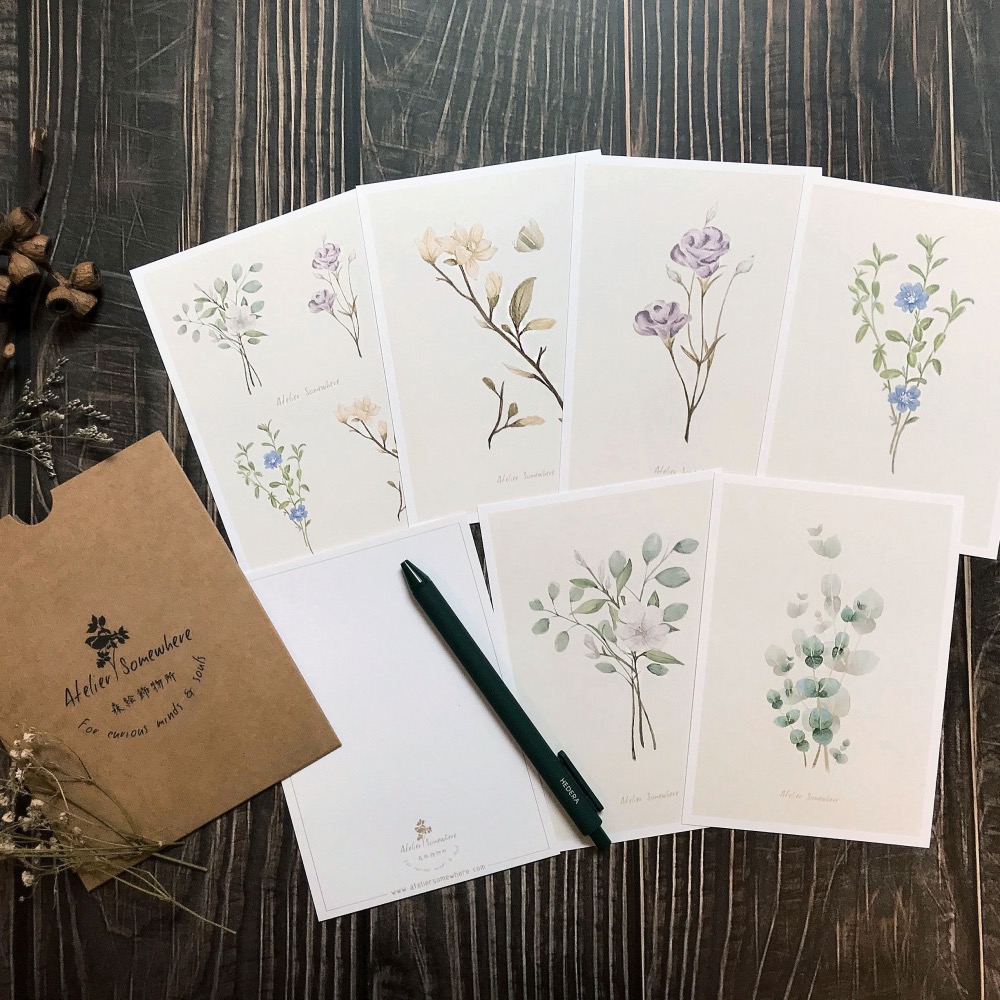 漫步植物園系列 / 花草明信片萬用卡(一套六張)-細節圖3