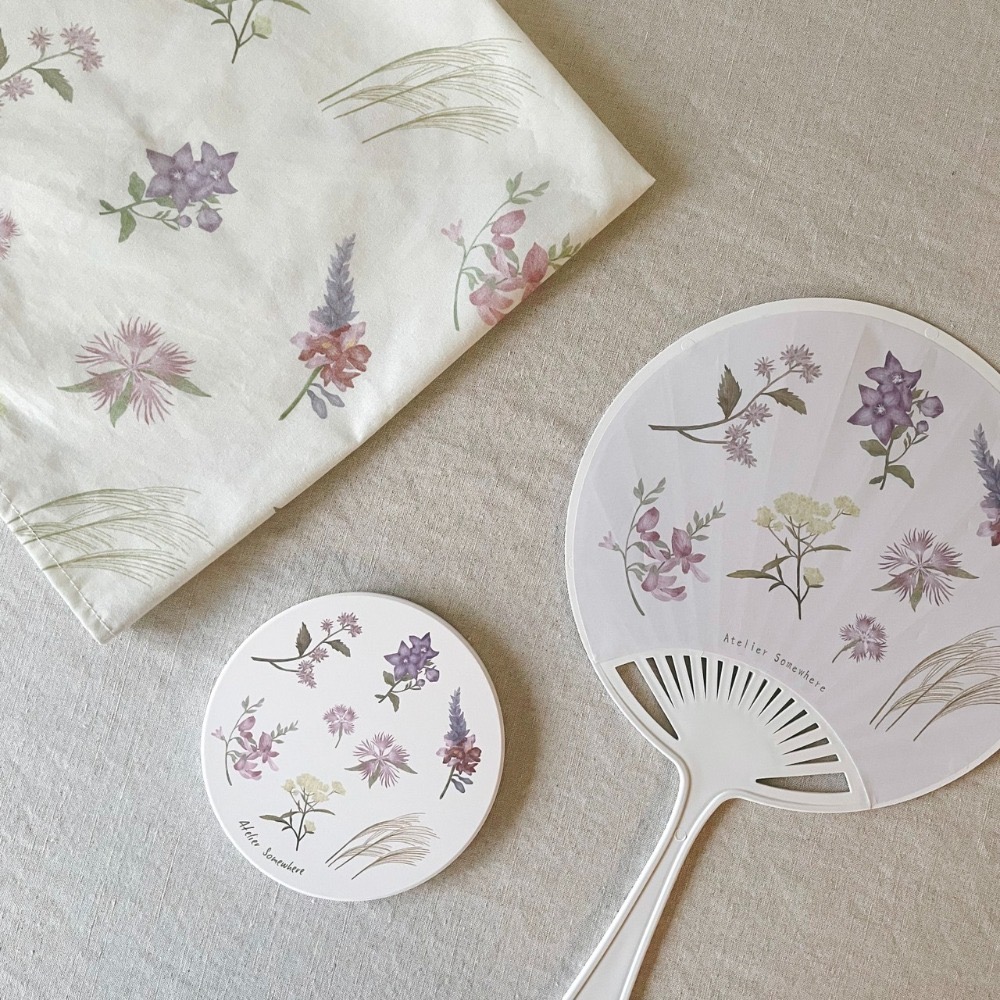 A) 秋日午茶組 - 幸福草木款杯墊、方巾