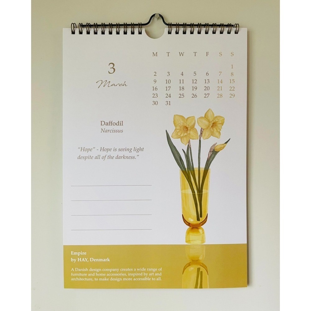 漫步植物園系列 - 2026 瓶中花語月曆(掛曆)-細節圖5