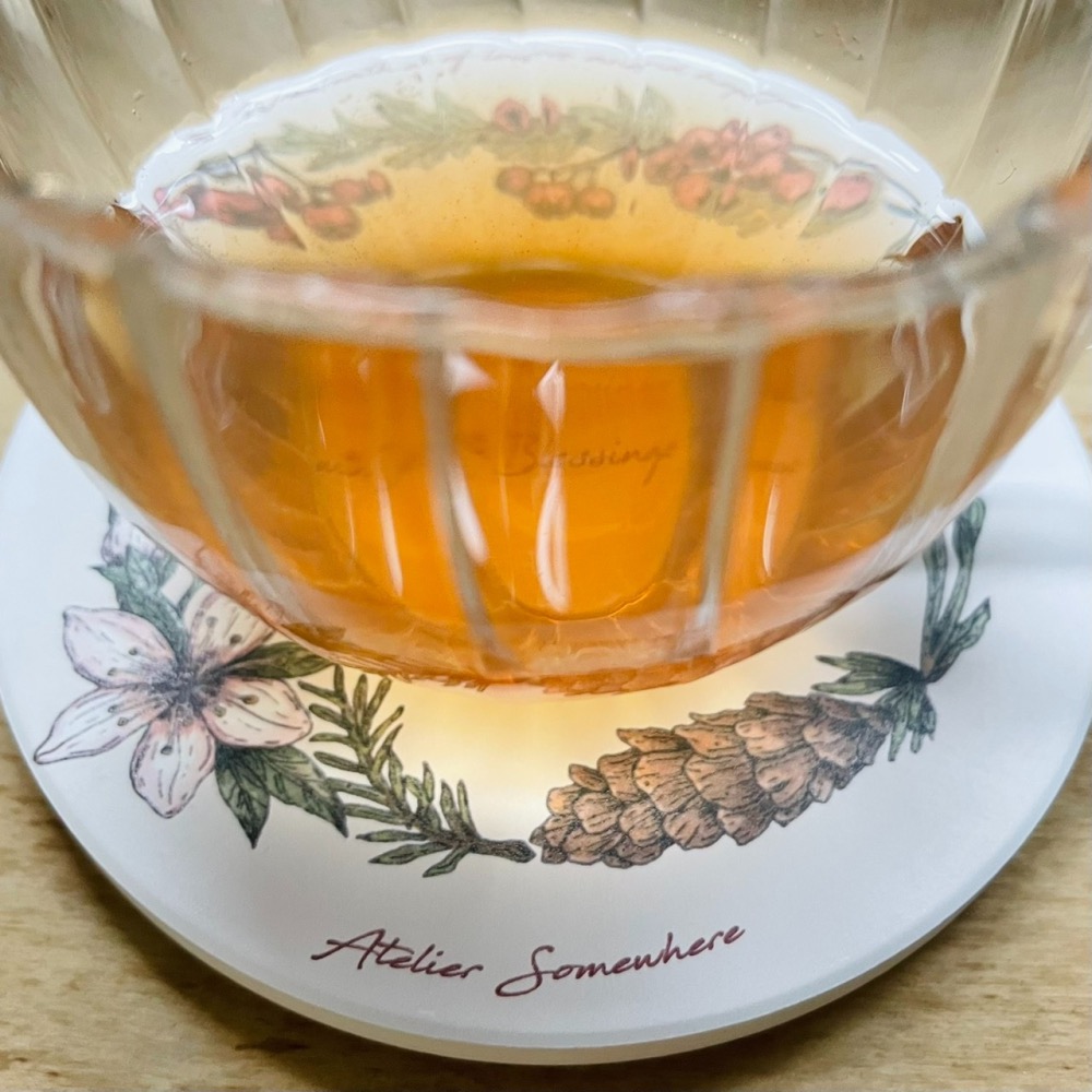 漫步植物園系列 - 祝福花圈陶瓷杯墊-細節圖3