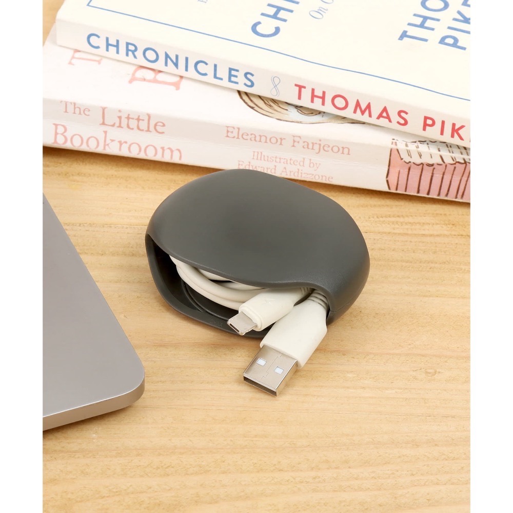 W&J質感選物｜日本 3coins 自動收線器 線材整理 卷線盒 耳機線收納 旅行收納神器-規格圖6