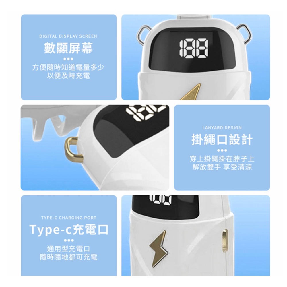 《捕夢網》可摺疊手持風扇(黑色)_1台組-細節圖8