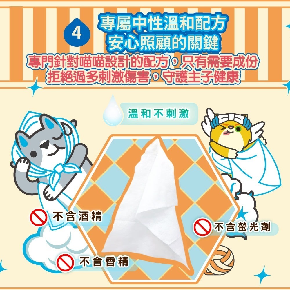 【臭味滾】寵物專用抑菌濕紙巾／一包50抽／貓用-細節圖7
