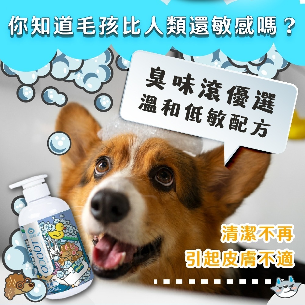 【臭味滾】植萃純淨沐浴露500ml-寵物適用(除臭/低敏/無香精/犬貓適用)-細節圖2