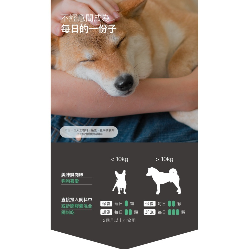 【木入森】犬寶膚立好｜30顆｜60顆 ｜狗狗皮膚保健食品｜薑黃 膠原蛋白 甘胺酸鋅｜狗皮膚抵抗力-細節圖7