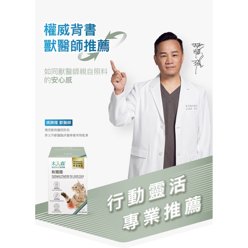 【木入森】貓咪有關膝 ｜15顆｜30顆｜貓咪關節保健食品｜膠原蛋白 玻尿酸｜老貓照護 貓關節保健-細節圖2