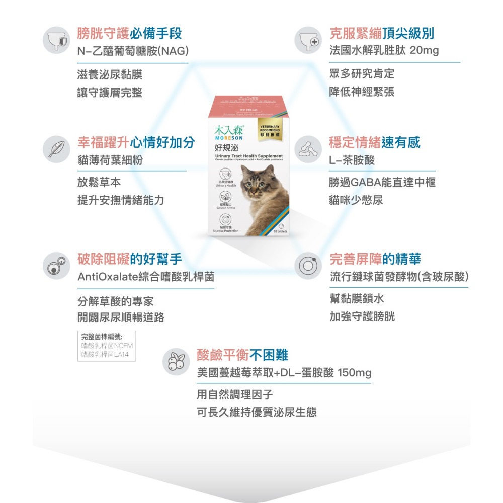 【木入森】貓咪好規泌 ｜30顆｜60顆｜貓泌尿道保健食品｜貓薄荷 蔓越莓｜情緒安撫 遠離排尿卡頓感-細節圖4
