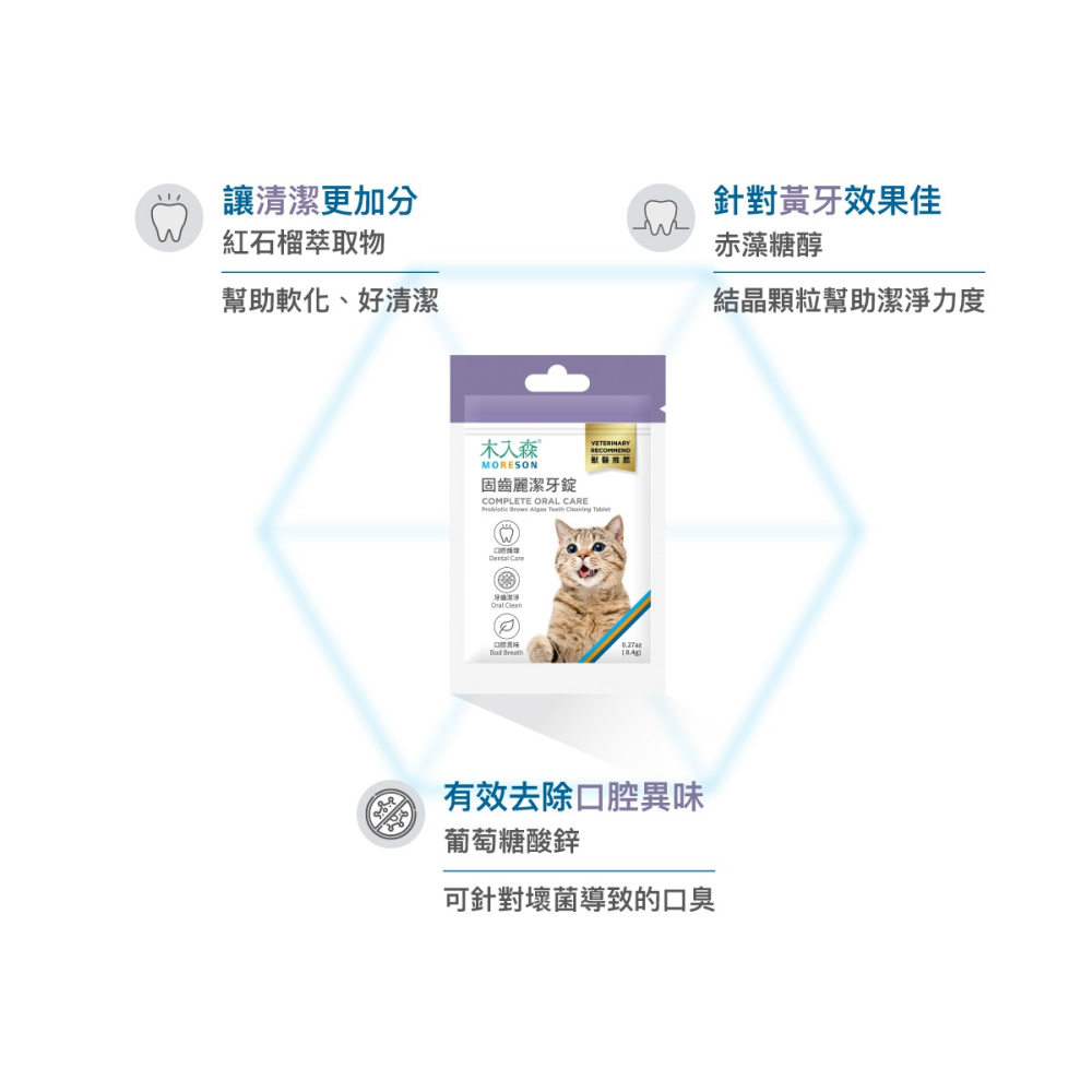 【木入森】貓咪固齒麗潔牙錠 30顆/袋｜貓咪潔牙錠｜改善口腔環境｜控制牙垢 消除貓咪口腔異味-細節圖6