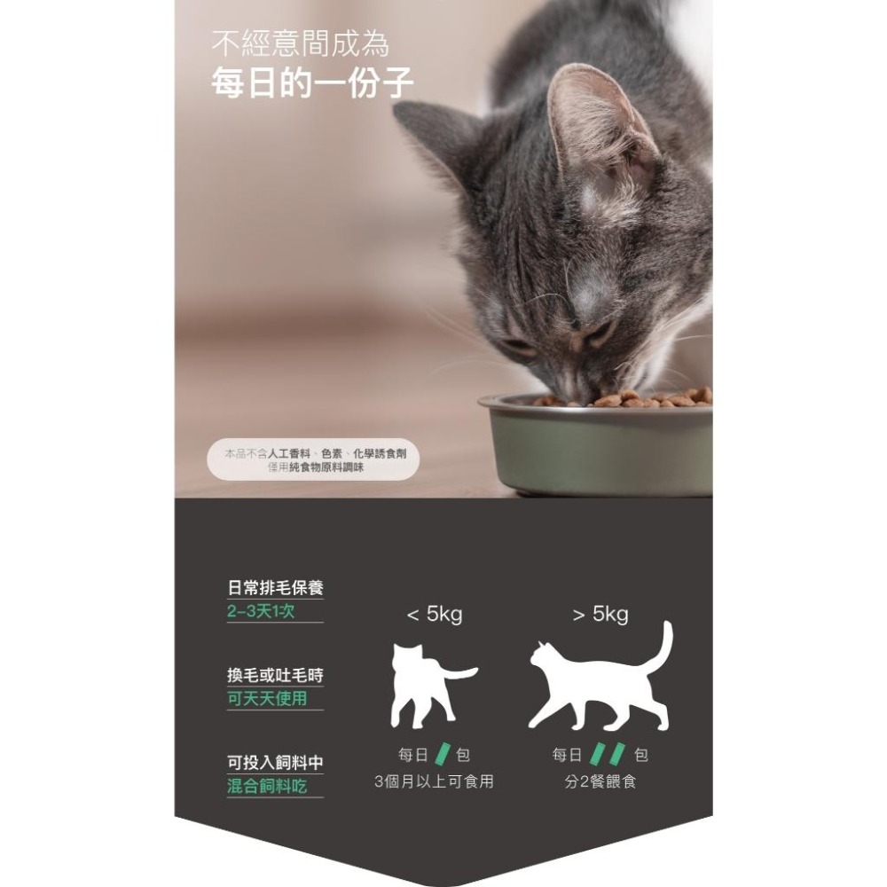 【木入森】貓咪排毛粉 精準纖維配比 19種綜合酵素, Hairball Relief, 貓草風味, 15包/30包-細節圖8