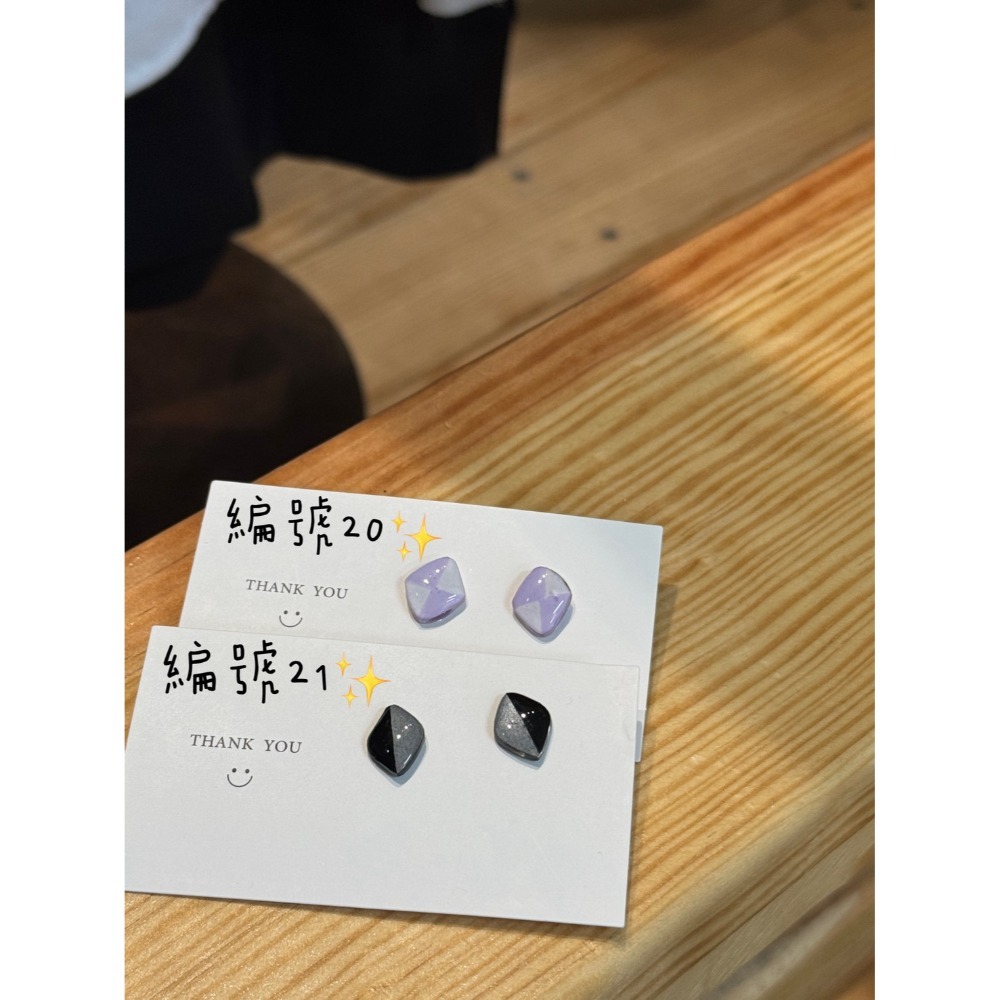熱縮片琉璃珠耳環-規格圖1