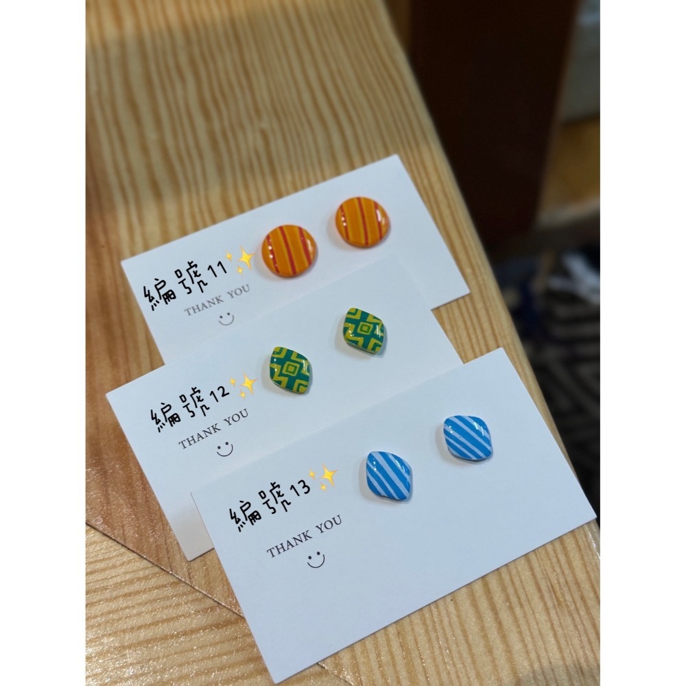 熱縮片琉璃珠耳環-規格圖1