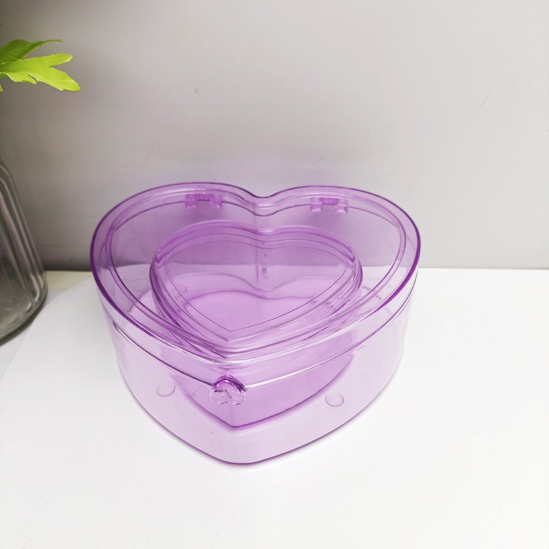 心形雙層蛋糕收納盒 飾品小物收納盒 兒童DIY裝飾收納盒-細節圖3