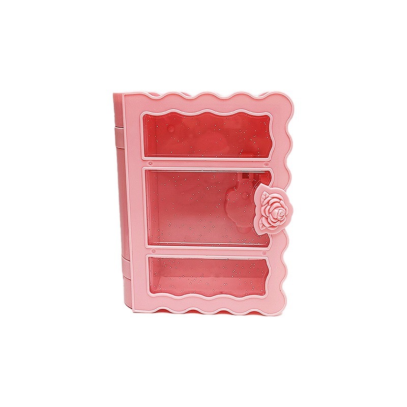 北歐風魔法書雕花飾品收納盒 兒童手工DIY魔法書日記本鑰匙收納盒-細節圖6