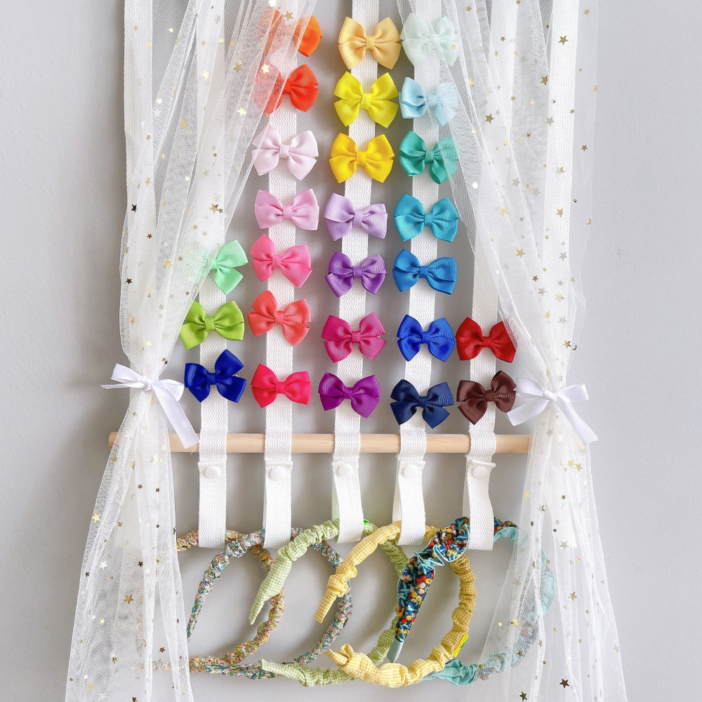 公主粉遊戲帳篷網紗髮夾髮飾收納架 附掛勾-細節圖3