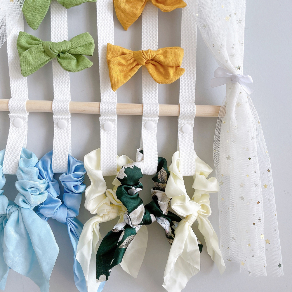 公主粉遊戲帳篷網紗髮夾髮飾收納架 附掛勾-細節圖4