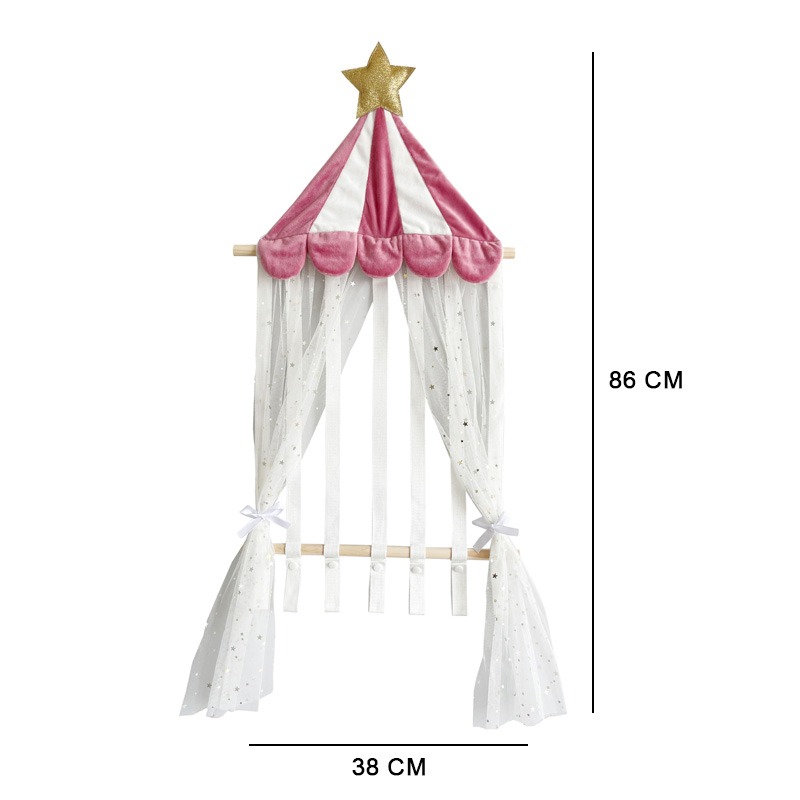 公主粉遊戲帳篷網紗髮夾髮飾收納架 附掛勾-細節圖6
