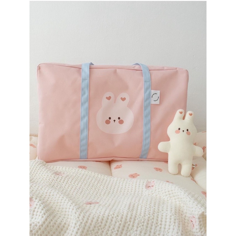 大容量幼兒園棉被衣物收納袋 防塵手提袋 輕便行李包-細節圖3