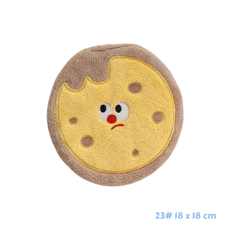 可掛式珊瑚絨萌趣可愛擦手巾 可愛動物花朵甜點廚房浴室洗手擦手巾-規格圖3