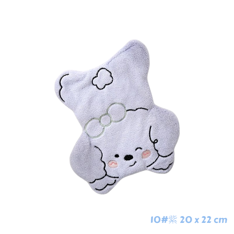 可掛式珊瑚絨萌趣可愛擦手巾 可愛動物花朵甜點廚房浴室洗手擦手巾-規格圖3