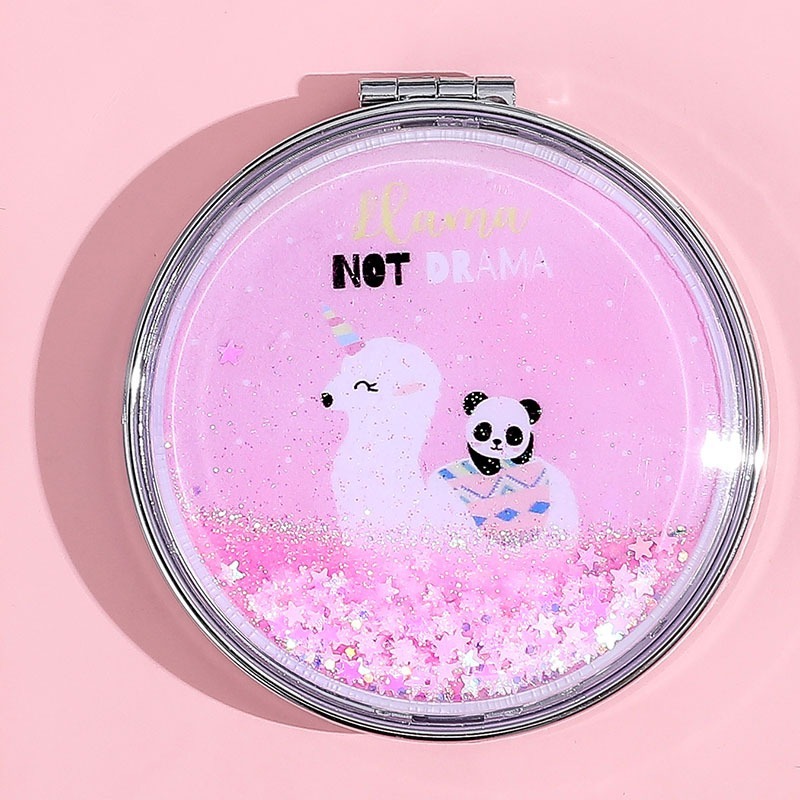 圓形PU流沙化妝鏡 / 雙面隨身鏡-規格圖6