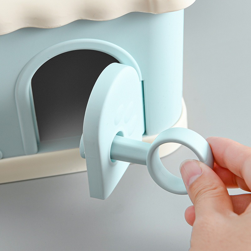 創意造型手提可愛小房子存錢罐 網紅儲蓄存錢罐 隨機附2張貼紙+7枚貼片-細節圖4