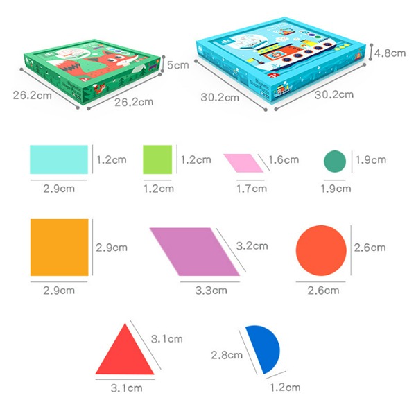 磁性七巧板智力拼圖（初級／進階／挑戰）進階式思維訓練 益智啟蒙-細節圖8