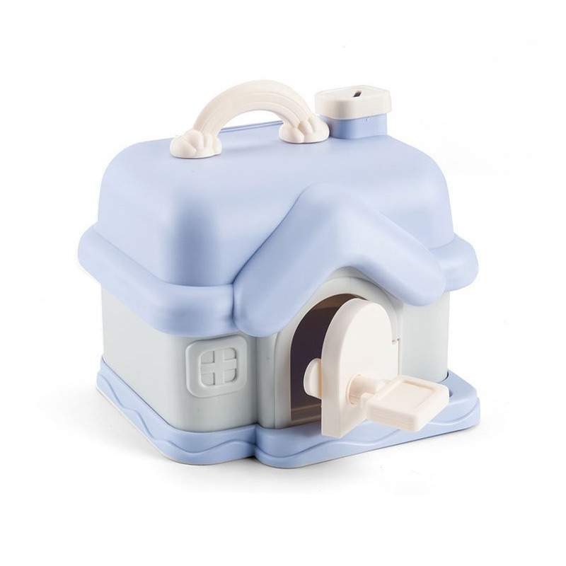 創意造型手提可爱小房子 小別墅存錢罐 網红儲蓄存錢罐 隨機附2張貼紙+7枚貼片-規格圖11