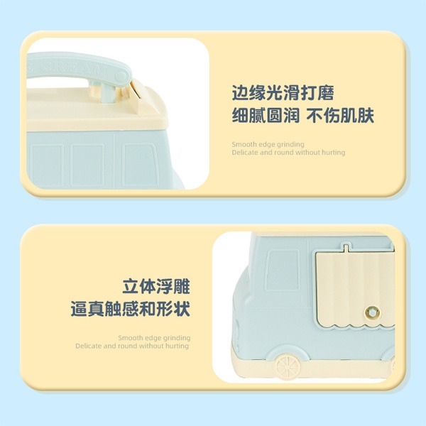 創意造型手提可愛小汽車存錢罐 網紅儲蓄存錢罐 隨機附2張貼紙+7枚貼片-細節圖6