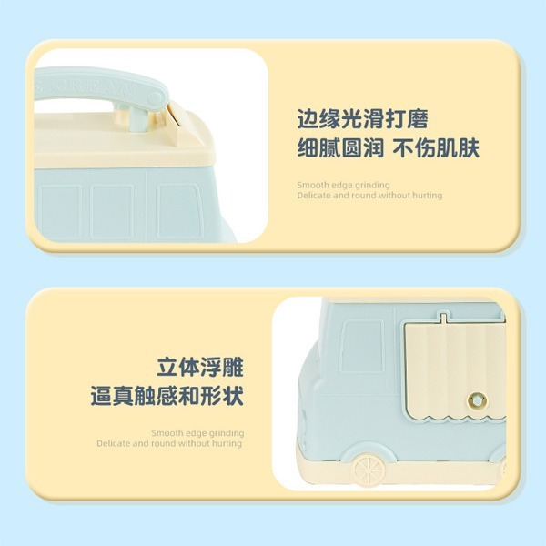 創意造型手提可愛小汽車存錢罐 網紅儲蓄存錢罐 隨機附2張貼紙+7枚貼片-細節圖6