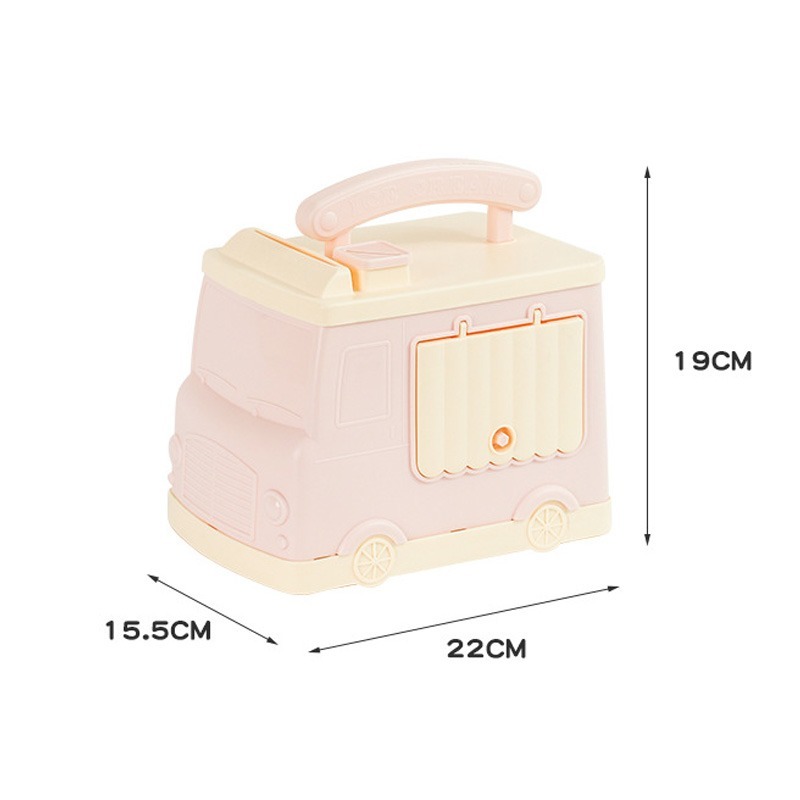 創意造型手提可愛小汽車存錢罐 網紅儲蓄存錢罐 隨機附2張貼紙+7枚貼片-細節圖7