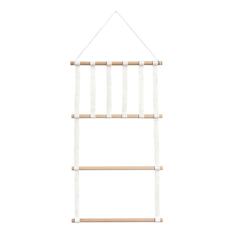 北歐風織帶木棍壁掛收納帶 兒童髮夾髮飾簡約收納帶 (可拆調整間距)-規格圖6