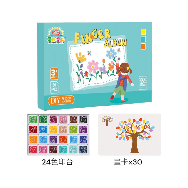 30張畫卡+24色印台