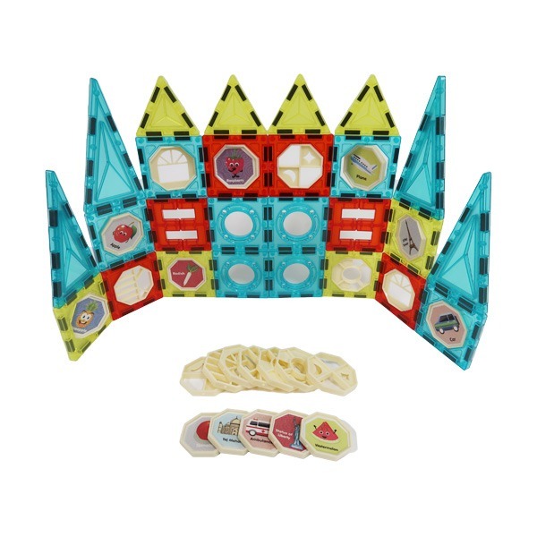 魔磁樂園 彩窗磁性積木片 52片-細節圖5