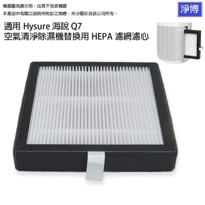 Hysure 海說 適用 Q7 Polo二合一空氣清淨除濕機替換用HEPA濾網濾心