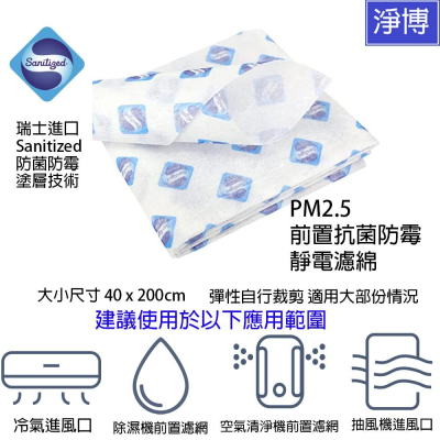 抗菌防霉PM2.5前置濾網濾綿適用空氣清淨機除濕機冷氣機-3M小米飛利浦Philips SHARP夏普Honeywell