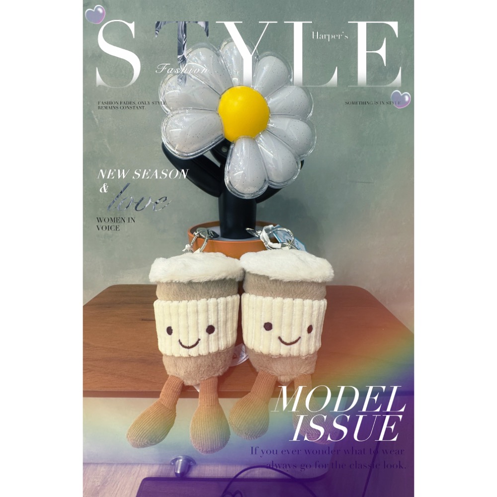 Jellycat拿鐵吊飾（附購買證明及防塵袋）-細節圖2