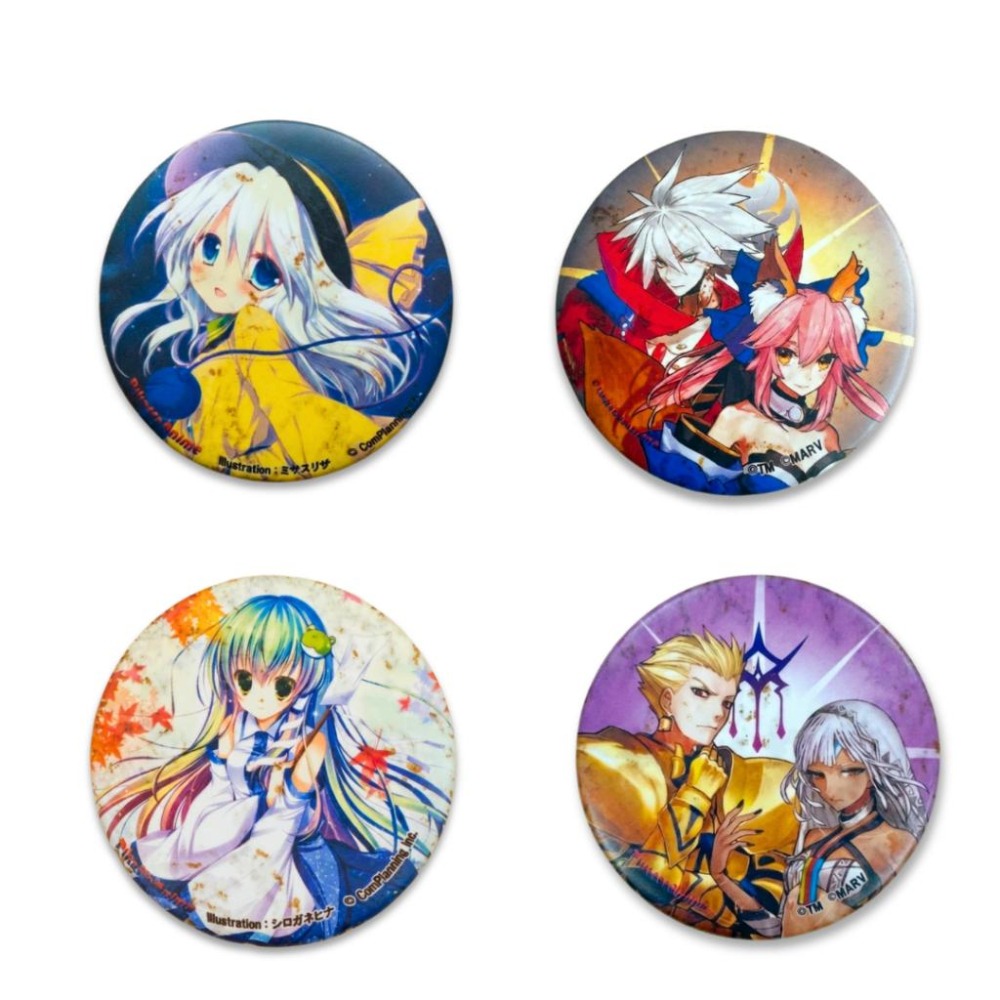 【43小舖】 Fate EXTRA 東方Project 徽章 胸章 四入組 合售｜東風谷早苗｜古明地戀｜FGO｜Fate-細節圖2