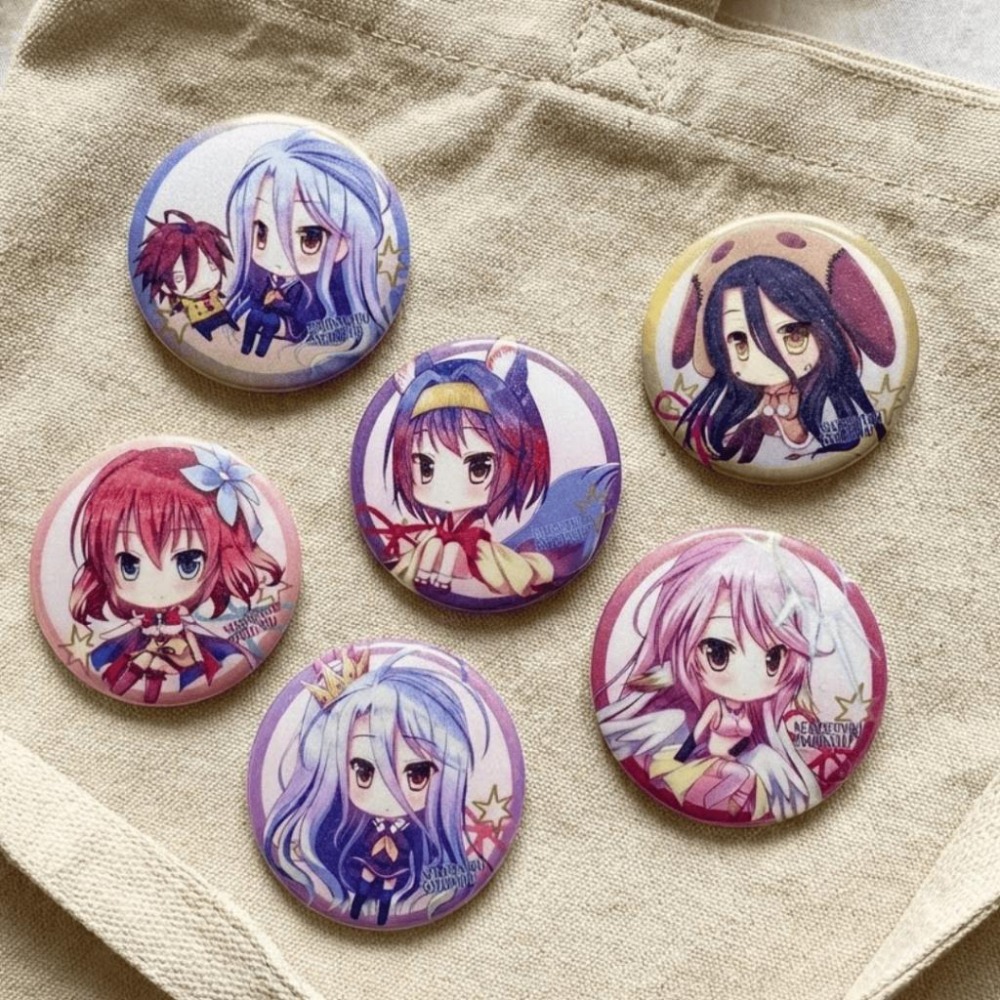 【43小舖】遊戲人生 貓專用牛乳 同人 亮粉 胸章 徽章｜NGNL｜空白｜休比｜史蒂芬妮｜吉普莉爾｜伊綱-細節圖2