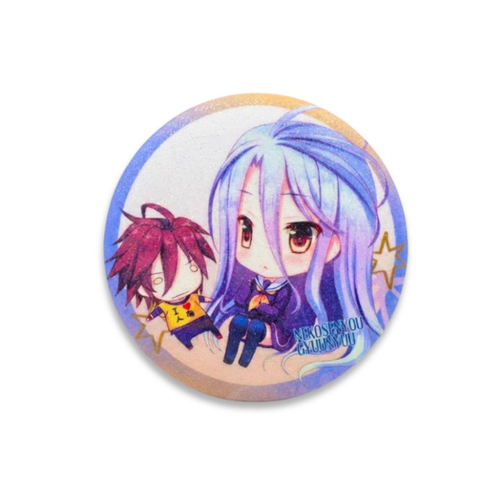 【43小舖】遊戲人生 貓專用牛乳 同人 亮粉 胸章 徽章｜NGNL｜空白｜休比｜史蒂芬妮｜吉普莉爾｜伊綱-細節圖4