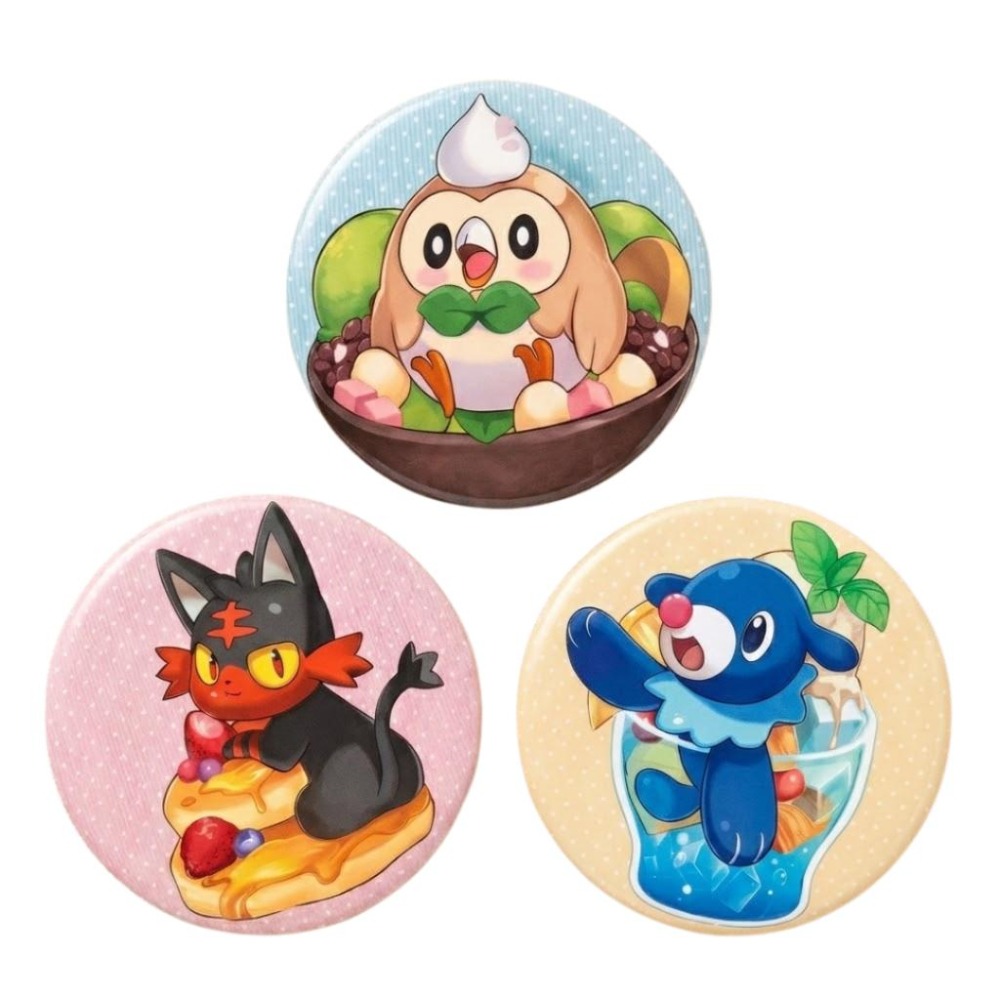 【43小舖】寶可夢 stella 同人 磁吸 徽章 胸章 三入組｜pokemon｜神奇寶貝｜火斑喵｜木木梟｜球球海獅-細節圖3