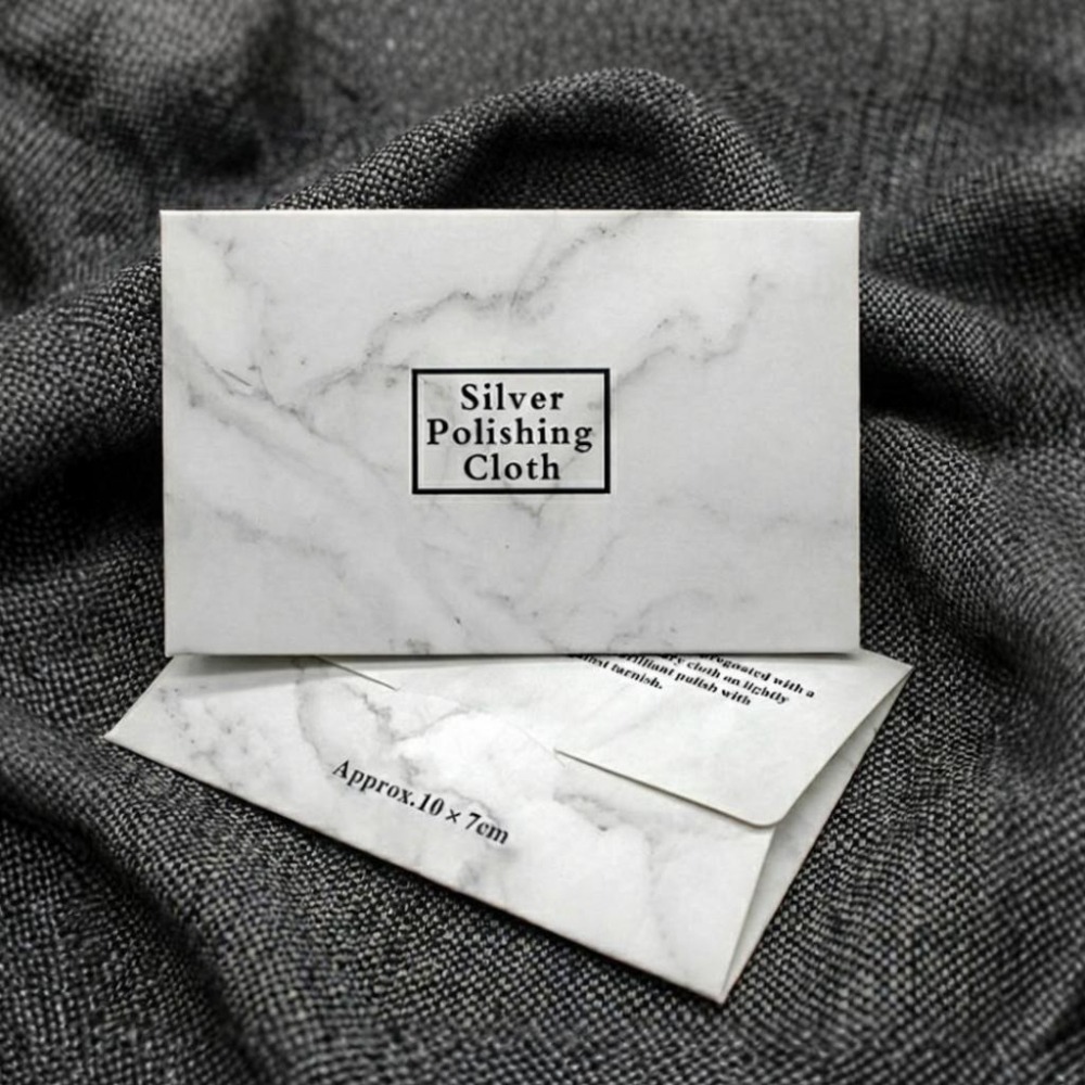 【43小舖】現貨買5送2🔥 拭銀布｜超細纖維 頂級拭銀布｜擦銀布｜拋光布｜純銀 飾品 擦拭布｜鹿皮絨｜高質感大理石包裝-細節圖6