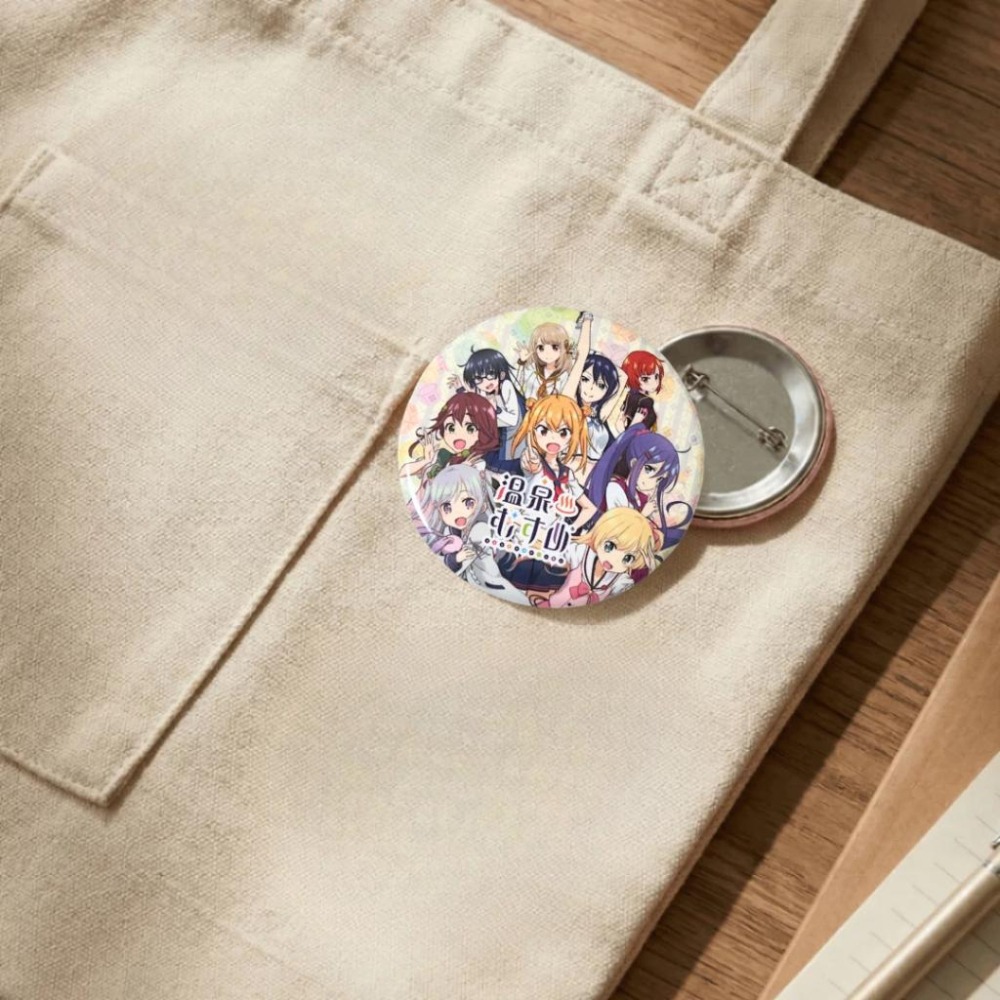 【43小舖】溫泉女孩 徽章 胸章 日版｜角川｜溫泉娘｜溫泉少女-細節圖3